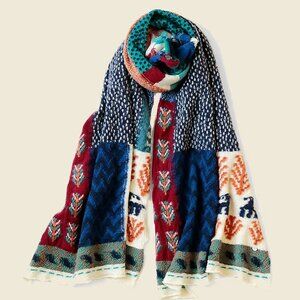 [NEW WITH TAG] KAPITAL Fulling Wool Scarf VILLAGE GABBEH -- Turquoise